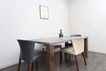 Load image into Gallery viewer, Crate &amp; Barrel Galvin Metal Top Dining Table
