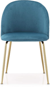 Modern Velvet Chair in Blue
