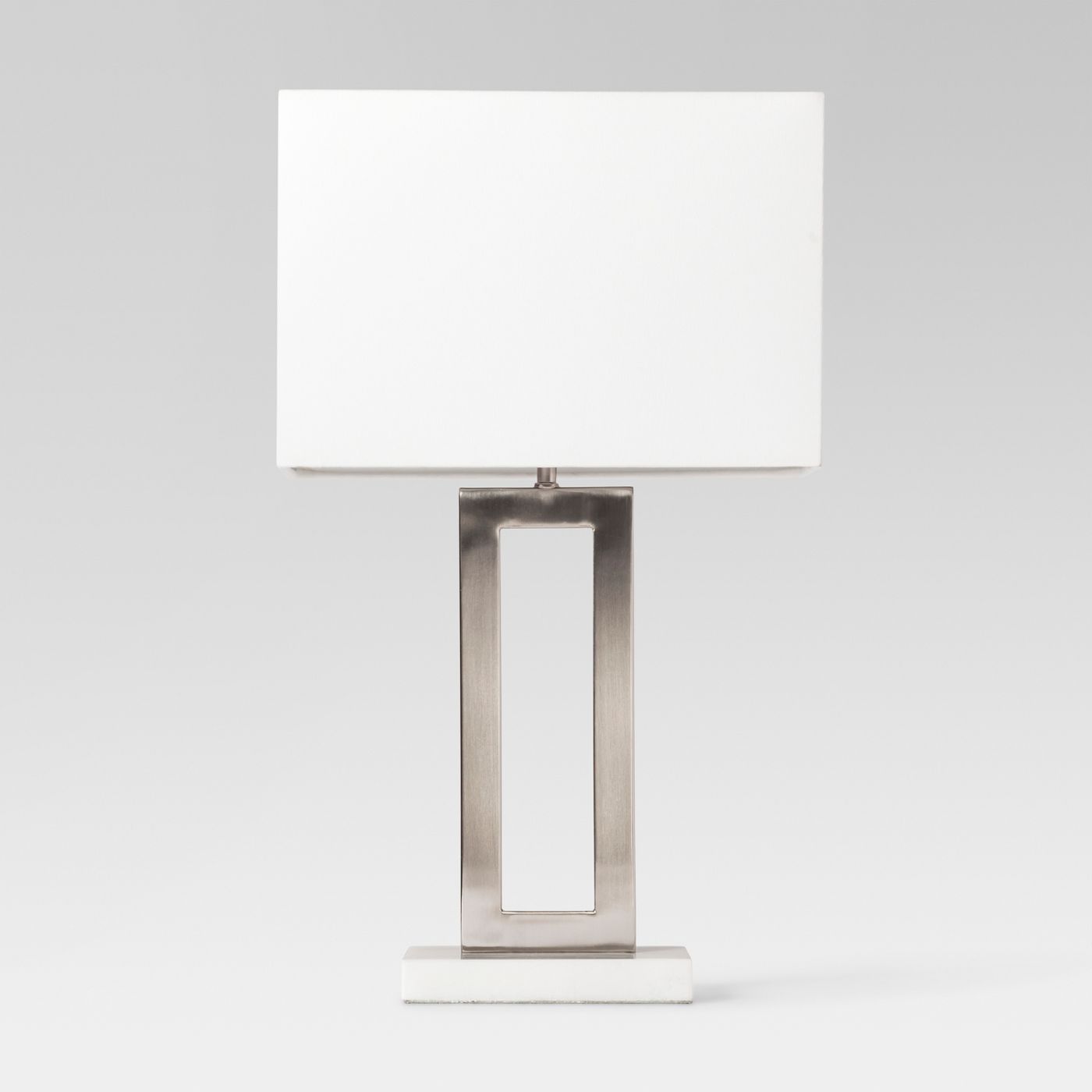 Silver & Marble Base Desk Lamp