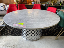 Load image into Gallery viewer, CB2 Como Round Carrara Marble Table w Pedestal Base by Paola Navone
