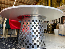 Load image into Gallery viewer, CB2 Como Round Carrara Marble Table w Pedestal Base by Paola Navone
