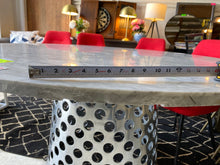 Load image into Gallery viewer, CB2 Como Round Carrara Marble Table w Pedestal Base by Paola Navone
