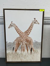 Load image into Gallery viewer, Two Giraffes Framed Canvas Art, Medium
