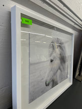 Load image into Gallery viewer, Framed Glass White Horse Wall Art, Medium
