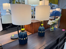 Load image into Gallery viewer, Elegant Navy &amp; Gold Lamp
