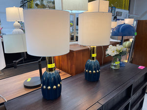 Elegant Navy & Gold Lamp