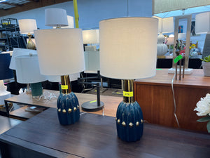 Elegant Navy & Gold Lamp