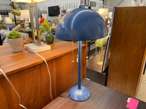 Navy Dome 2-Bulb Lamp w 2 Pulls