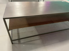 Load image into Gallery viewer, CB2 Mill Large Leather Coffee Table
