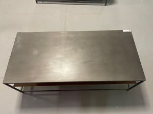 CB2 Mill Large Leather Coffee Table