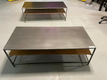 Load image into Gallery viewer, CB2 Mill Large Leather Coffee Table
