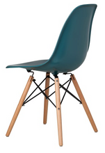 Load image into Gallery viewer, Eames Replica Teal Chair with Light Wood Eiffel Legs
