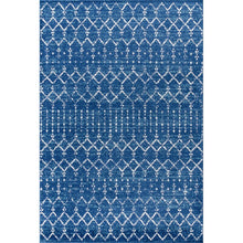 Load image into Gallery viewer, Moroccan Hupe Tybalt Blue &amp; White Area Rug 4&#39;x6&#39;
