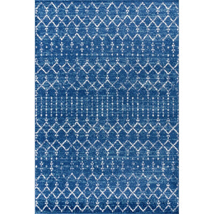 Moroccan Hupe Tybalt Blue & White Area Rug 4'x6'