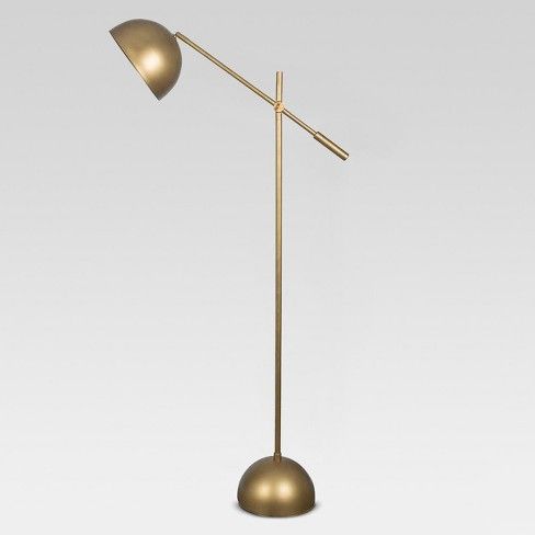 Gold Metal Dome Task Floor Lamp