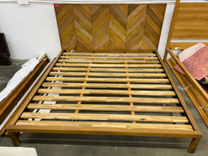 Crate & Barrel Chevron King Bed