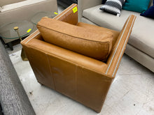 Load image into Gallery viewer, Crate &amp; Barrel Dryden Leather Chair with Nailheads
