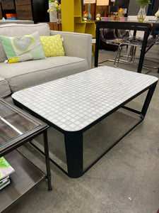 CB2 Thapsus White Marble Tile Coffee Table