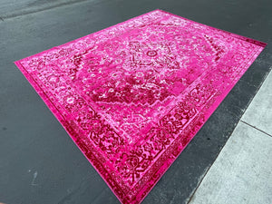 nuLOOM Reiko Vintage Persian Area Rug, 9' x 12', Pink