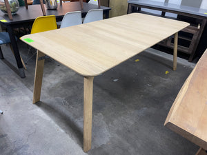 CB2 Revel Dining Table with Extensions, Broken Leg