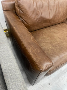 Crate & Barrel Davis Leather Sofa