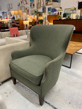 Load image into Gallery viewer, Crate &amp; Barrel Brielle Nailhead Wingback Chair in Green
