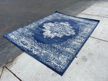 Load image into Gallery viewer, Nourison Grafix Navy Blue 5’3x7’3 Area Rug
