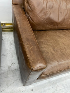 Crate & Barrel Davis Leather Sofa