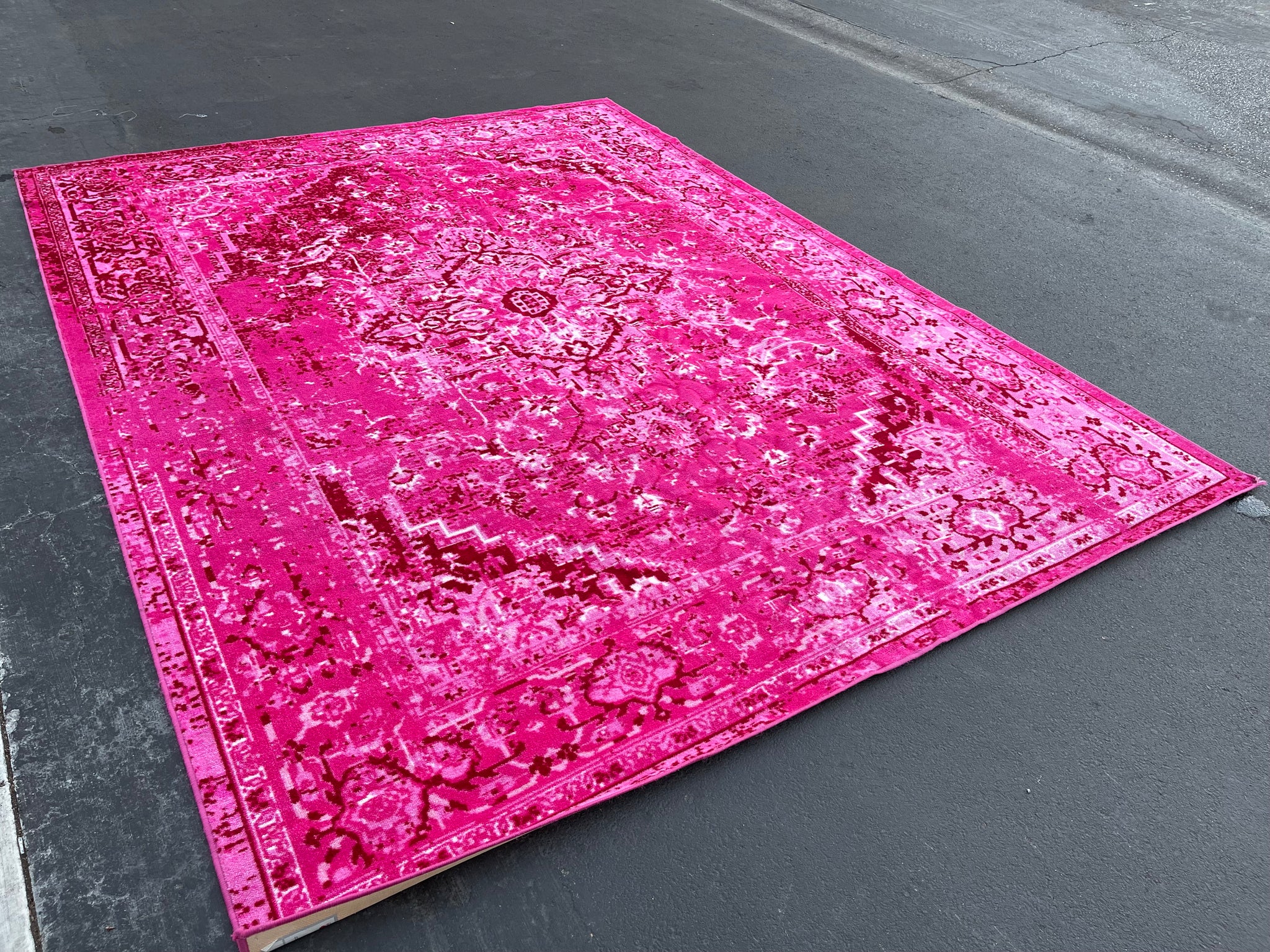 nuLOOM Reiko Vintage Persian Area Rug, 9' x 12', Pink