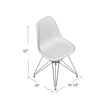 Load image into Gallery viewer, Eames Replica Orange Chair with Silver Metal Eiffel Legs
