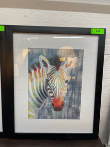 Framed Prism Zebra Art