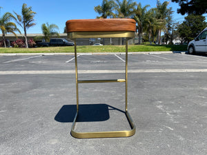 CB2 Mack Leather 30" Bar Stool