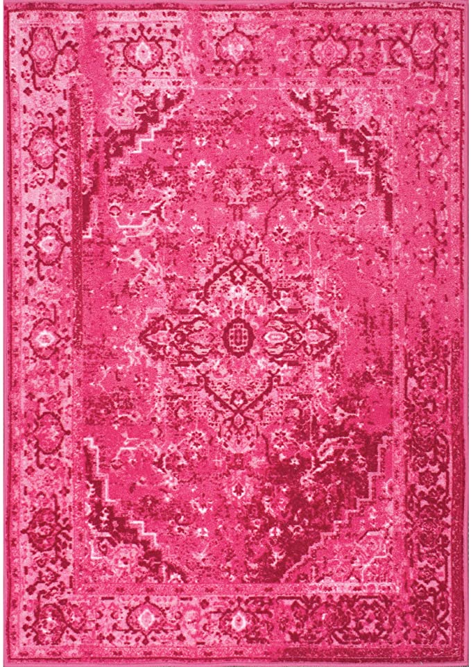 nuLOOM Reiko Vintage Persian Area Rug, 9' x 12', Pink