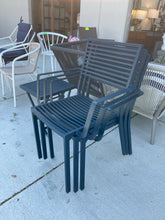 Load image into Gallery viewer, Navy Blue Stackable Outdoor Chair
