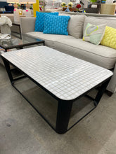 Load image into Gallery viewer, CB2 Thapsus White Marble Tile Coffee Table
