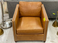 Load image into Gallery viewer, Crate &amp; Barrel Dryden Leather Chair with Nailheads
