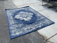 Load image into Gallery viewer, Nourison Grafix Navy Blue 5’3x7’3 Area Rug
