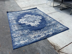 Nourison Grafix Navy Blue 5’3x7’3 Area Rug