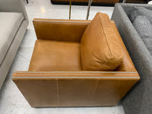 Load image into Gallery viewer, Crate &amp; Barrel Dryden Leather Chair with Nailheads
