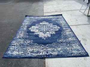 Nourison Grafix Navy Blue 5’3x7’3 Area Rug