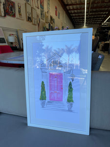 Marmont Hill Pink Door Framed Print