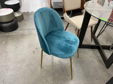 Load image into Gallery viewer, Modern Velvet Chair in Blue
