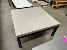 Load image into Gallery viewer, Crate &amp; Barrel Parsons 36&quot;x36&quot; Concrete Top + Dark Steel Base Square Coffee Table
