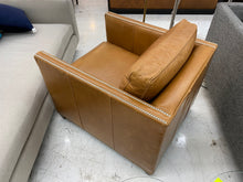 Load image into Gallery viewer, Crate &amp; Barrel Dryden Leather Chair with Nailheads
