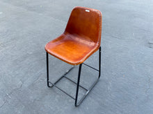 Load image into Gallery viewer, CB2 Roadhouse Leather 30&quot; Stool in Brown

