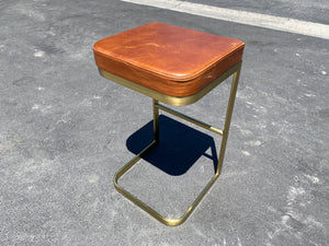 CB2 Mack Leather 30" Bar Stool