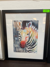 Load image into Gallery viewer, Framed Prism Zebra Art
