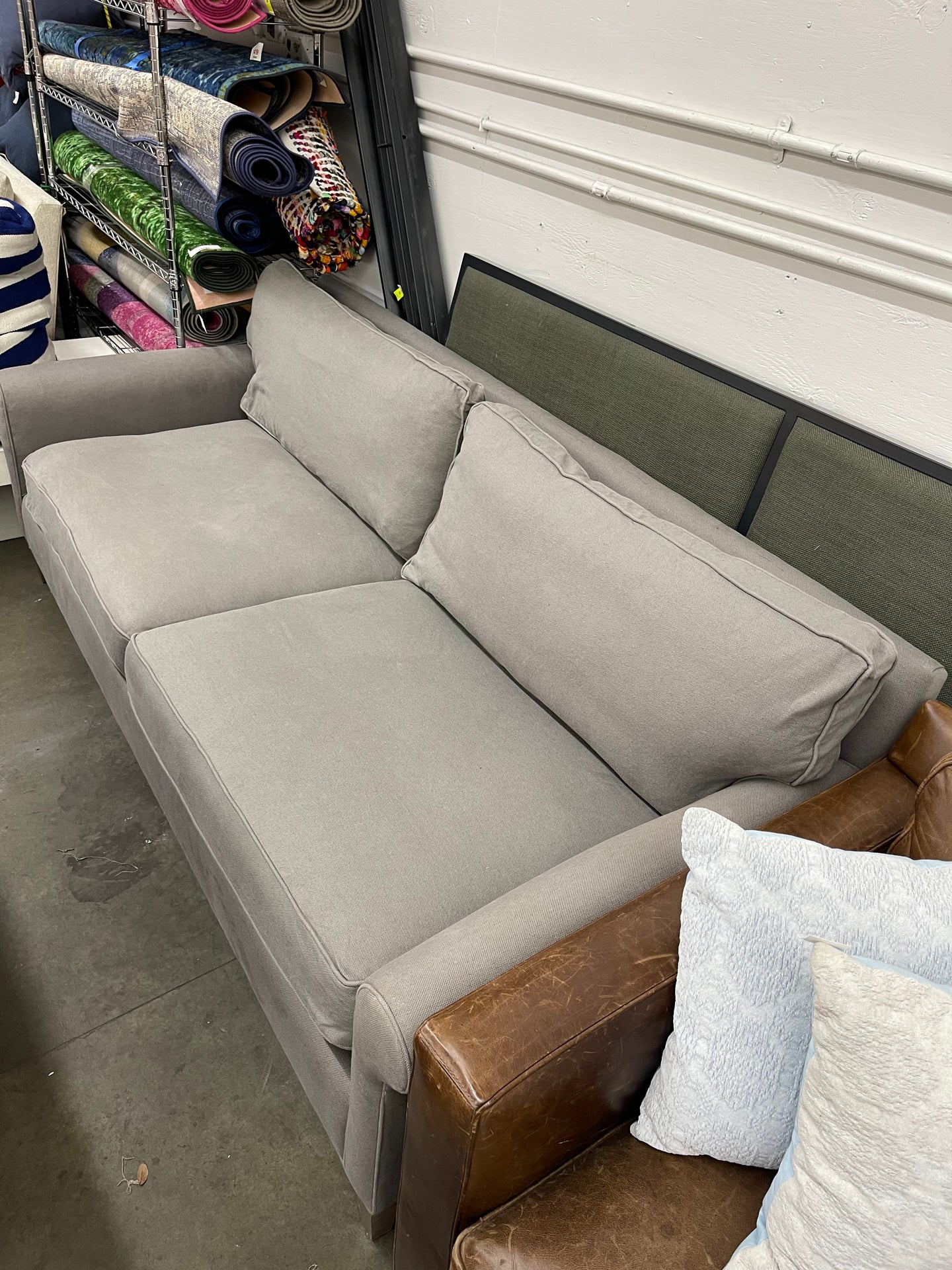 Crate & Barrel Montclair 2-Seat Sofa in Grey